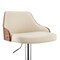 Armen Living Asher Adjustable Cream Faux Leather and Chrome Finish Bar Stool LCARBAWACR - alternate 9